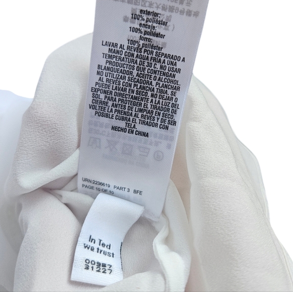 Ted Baker Robbee White Blouse Size 4 - Picture 14 of 14